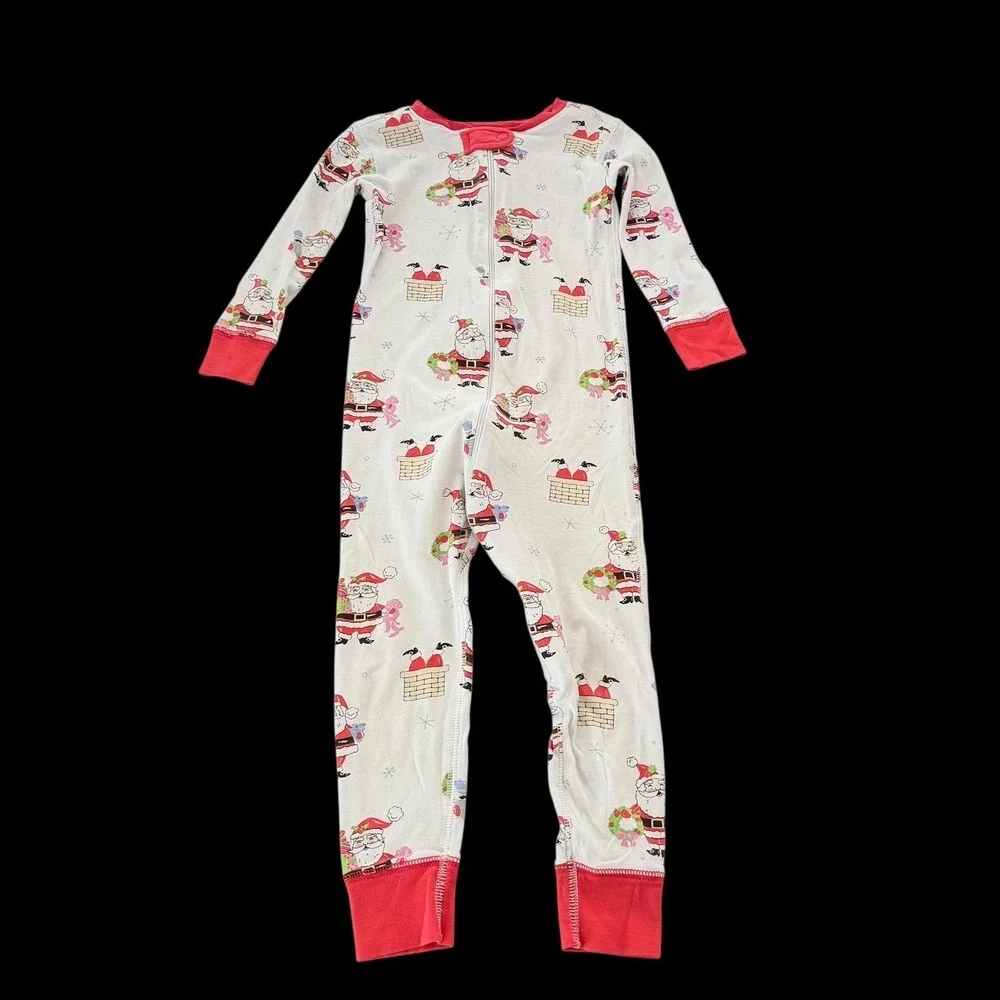 The Beaufort Bonnet Company Kids‎ 3T Santa Christmas Pajamas PJs One Piece